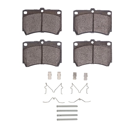 DYNAMIC FRICTION CO 5000 Advanced Brake Pads - Semi Metallic and Hardware Kit, Long Pad Wear, Front 1551-0319-01